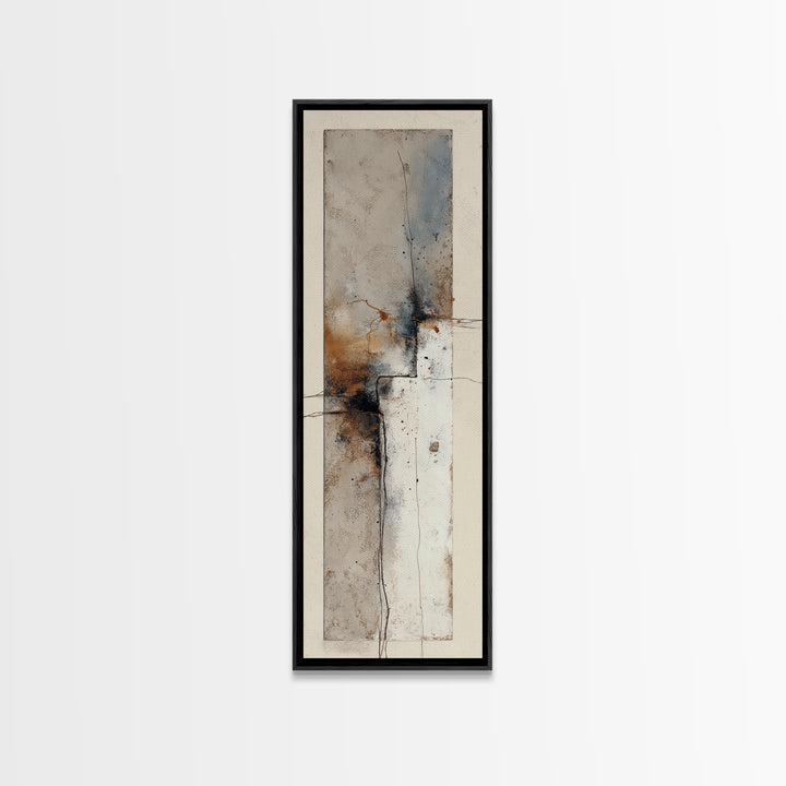 Minimal Face Pair Drawn Framed Canvas Print, Black and White Art, Fine Art Print, Living Room Decor, Oil Painting, Monochrome, BAW-1x3-50