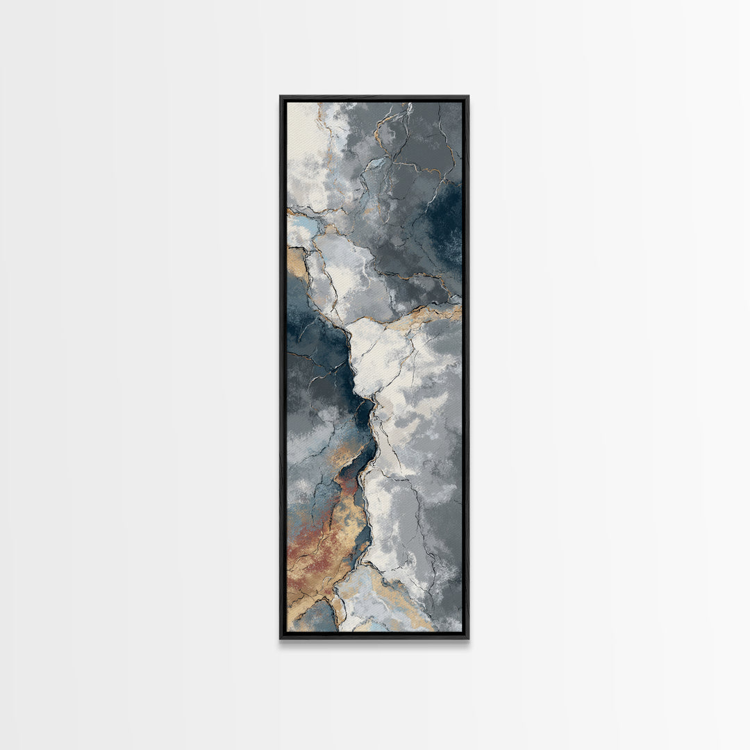 Abstract Marble Texture Canvas Print, Black and White Art, Set of 3 Prints, Living Room Decor, Fine Art, Monochrome, BAW-1x3-51