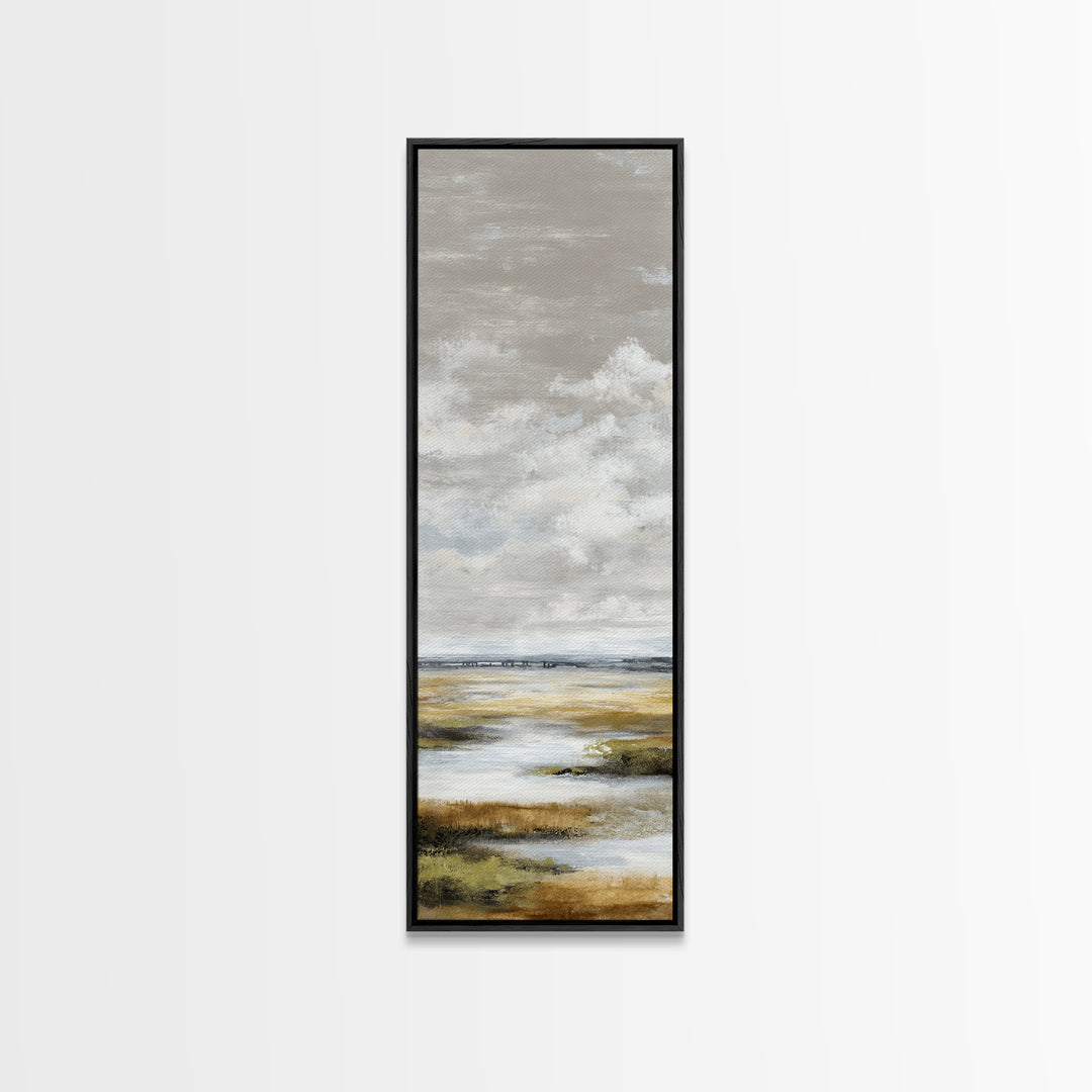 Misty Bridge Landscape Canvas Print, Black and White Art, Printable, Living Room Decor, Monochrome, Living Room Wall Art, BAW-1x3-7