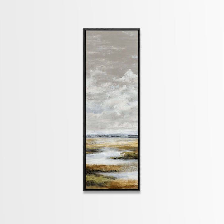 Misty Bridge Landscape Canvas Print, Black and White Art, Printable, Living Room Decor, Monochrome, Living Room Wall Art, BAW-1x3-7