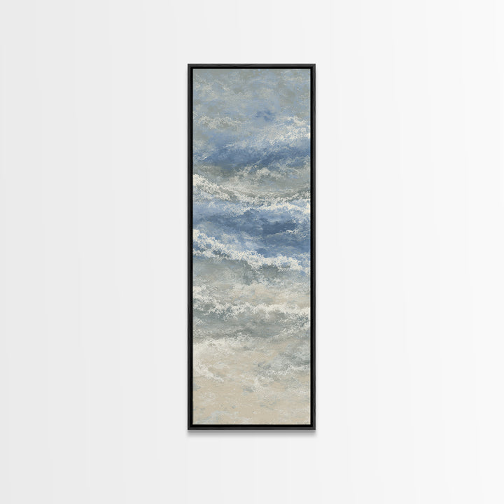 Stormy Ocean Wave Framed Canvas Print, Black and White Art, Modern Decor, Living Room Decor, Fine Art, Monochrome, Wall Decor, BAW-1x3-70