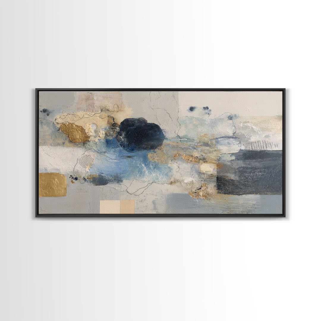 Minimal Face Pair Drawn Framed Canvas Print, Black and White Art, Contemporary Art, Living Room Decor, Fine Art, Monochrome, BAW-2x1-34