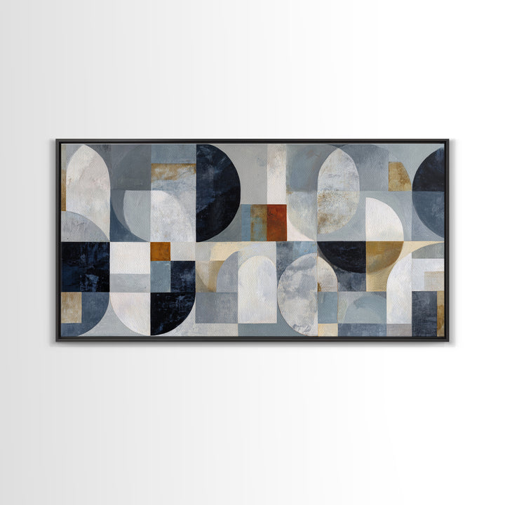 Abstract Marble Texture Framed Canvas Print, Black and White Art, Wall Art, Living Room Decor, Abstract Art, Monochrome, BAW-2x1-35