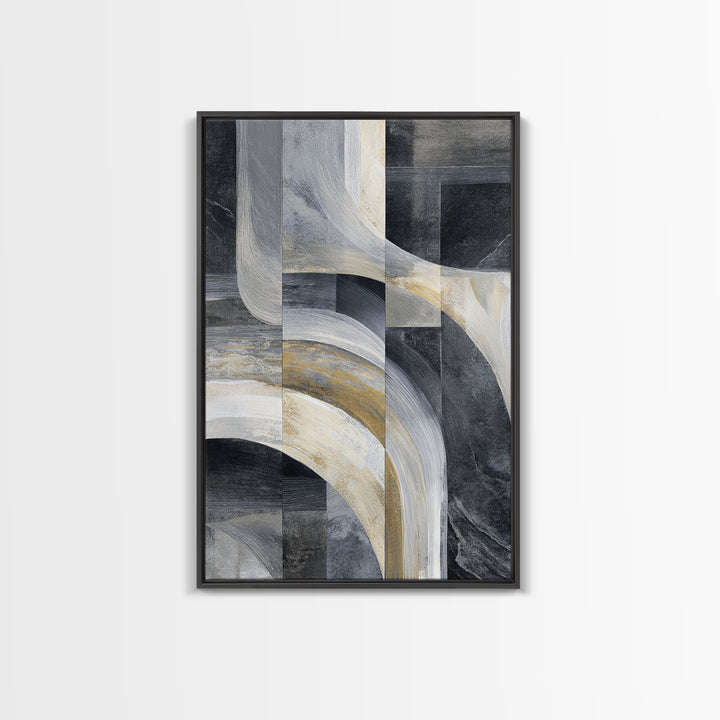 Abstract Marble Texture Canvas Print, Black and White Art, Print, Living Room Decor, Abstract Art, Monochrome, Printable Art, BAW-2x3-23