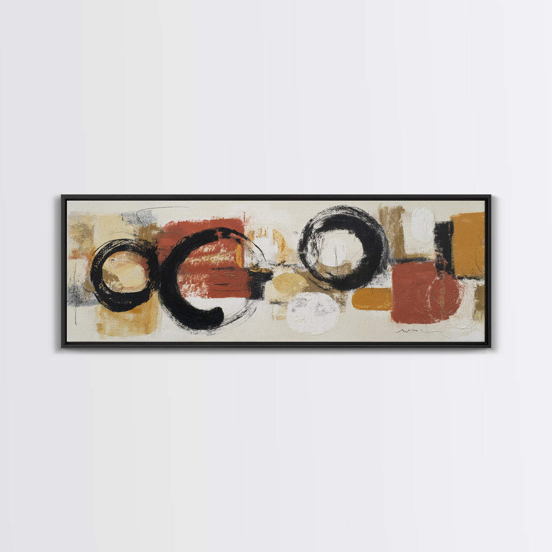 Abstract Charcoal Gestures on White Paper Canvas Print, Black and White Art, Modern Decor, Living Room Decor, Monochrome, BAW-3x1-44