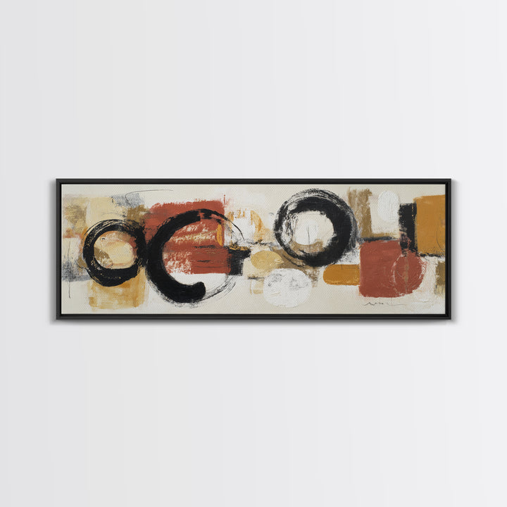 Abstract Charcoal Gestures on White Paper Canvas Print, Black and White Art, Modern Decor, Living Room Decor, Monochrome, BAW-3x1-44