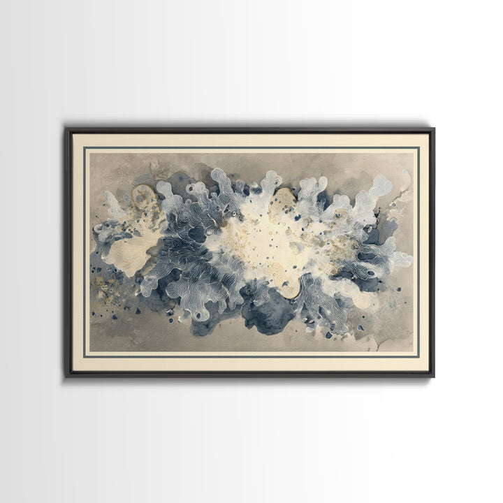 Minimal Face Pair Drawn Framed Canvas Print, Black and White Art, Large Wall Art, Living Room Decor, Fine Art, Monochrome, BAW-3x2-18