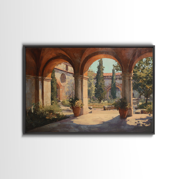 High Contrast Architectural Arches and Shadows Canvas Print, Black and White Art, Original Art, Living Room Decor, Monochrome, BAW-3x2-55