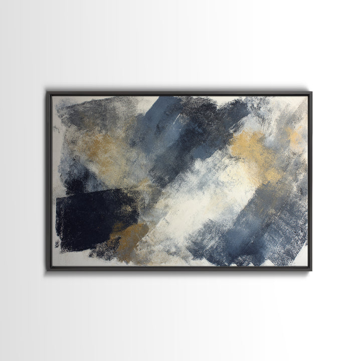 Abstract Charcoal Gestures on White Paper Canvas Print, Black and White Art, Modern Wall Art, Living Room Decor, Monochrome, BAW-3x2-8