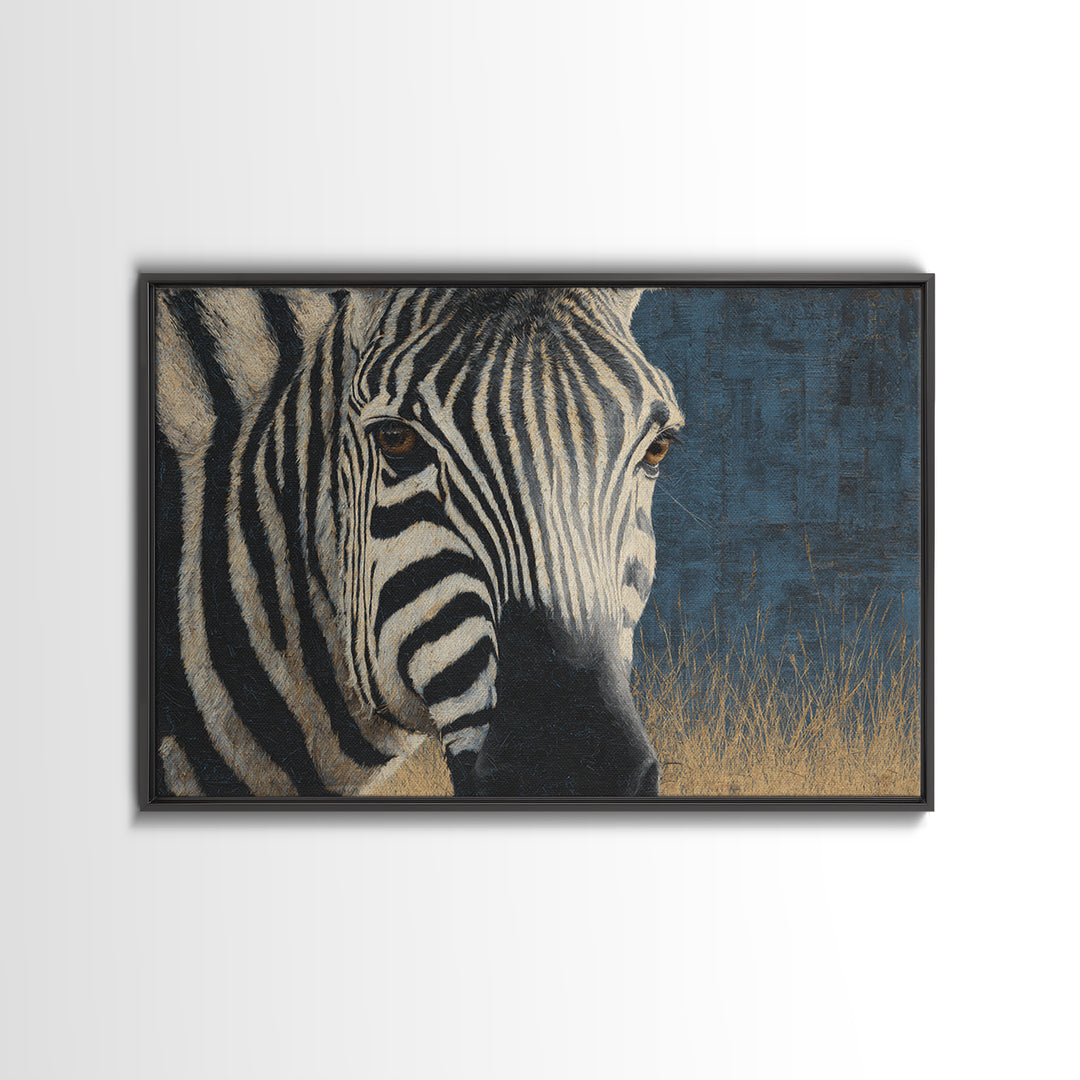Zebra Stripe Closeup as Graphic Abstraction Canvas Print, Black and White Art, Art, Living Room Decor, Fine Art, Monochrome, BAW-3x2-84