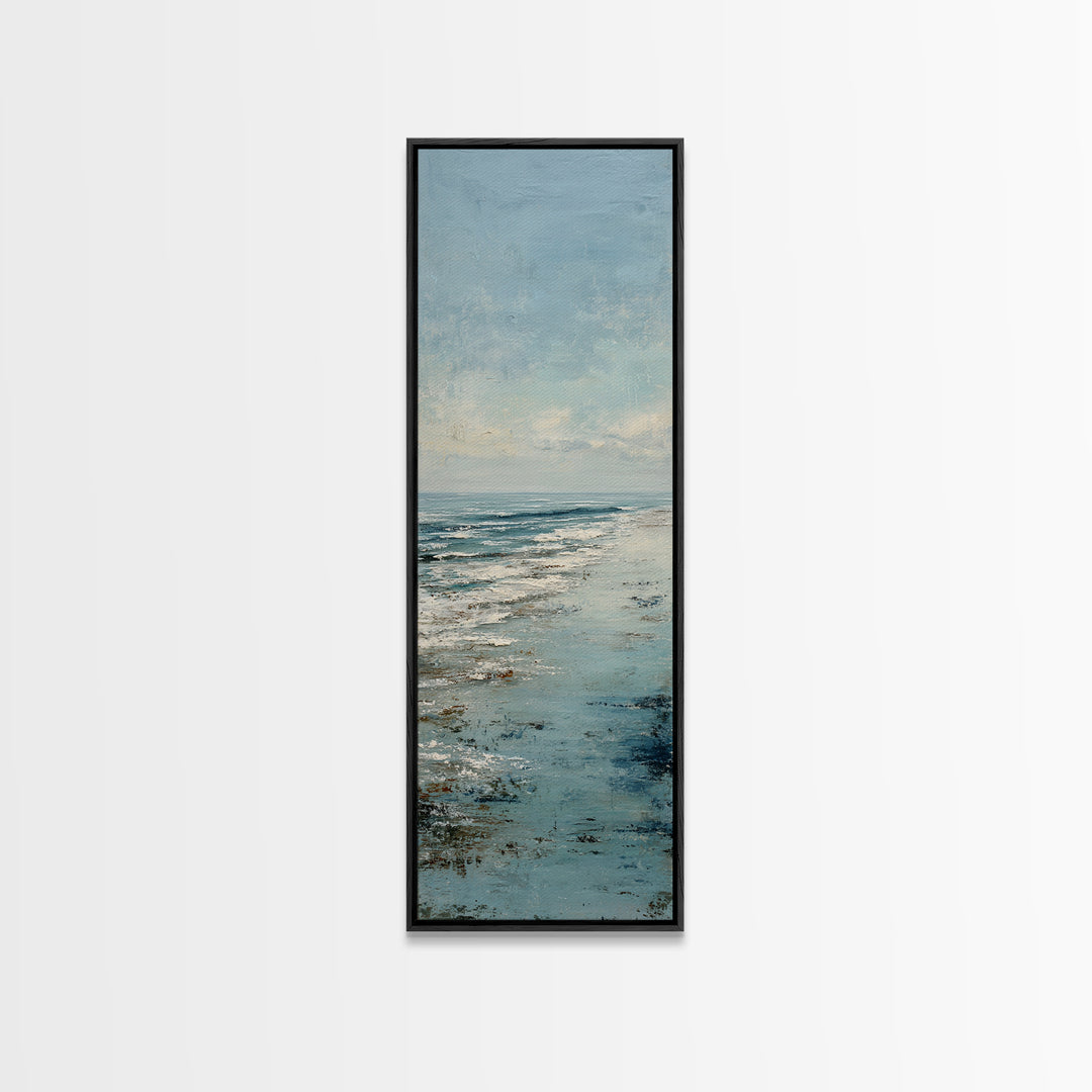 Abstract Ocean Horizon Canvas Print, Beach Art, Room Decor, Coastal Decor, Fine Art, Shore, Original Painting, Digital Wall Art, BEA-1x3-28