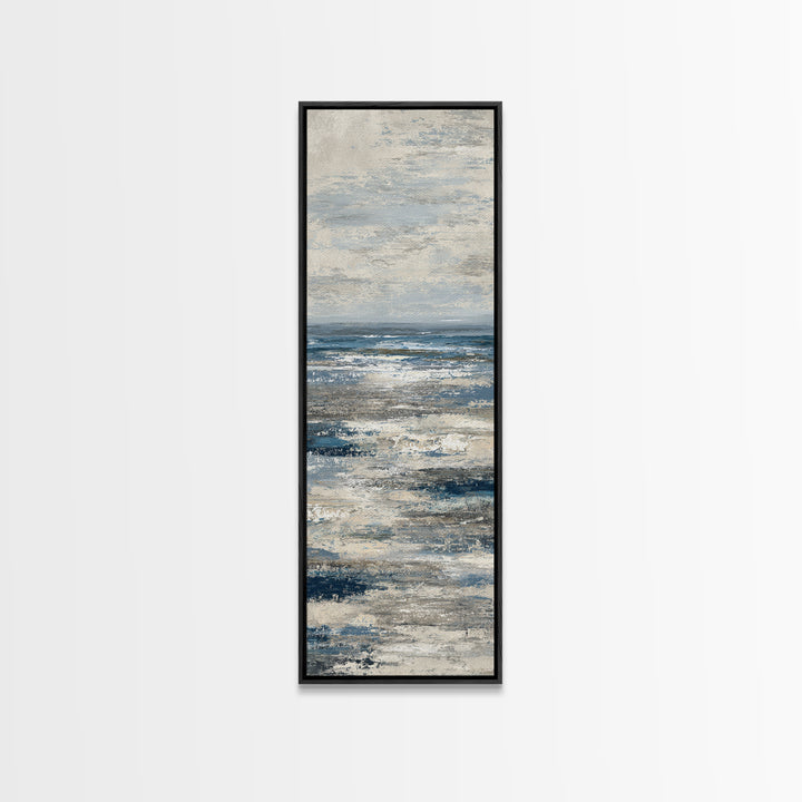 Abstract Ocean Horizon Framed Canvas Print, Beach Art, Abstract Art, Coastal Decor, Fine Art, Shore, Modern Art, Beach Wall Art, BEA-1x3-76
