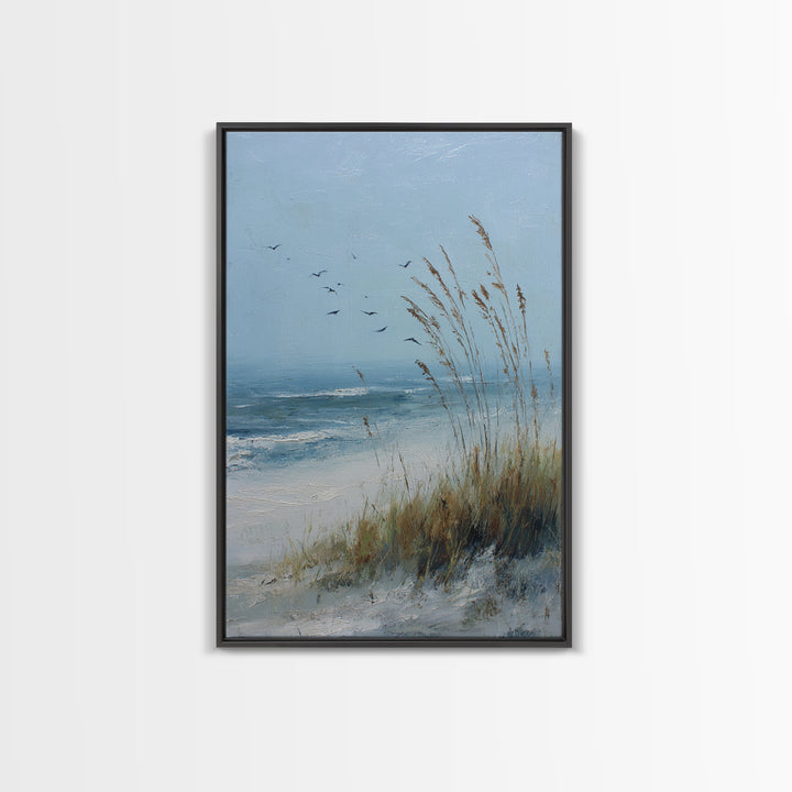 Sea Oats Swaying Framed Canvas Print, Beach Art, Abstract Wall Art, Coastal Decor, Fine Art, Shore, Coastal Art, Beach Print, BEA-2x3-85