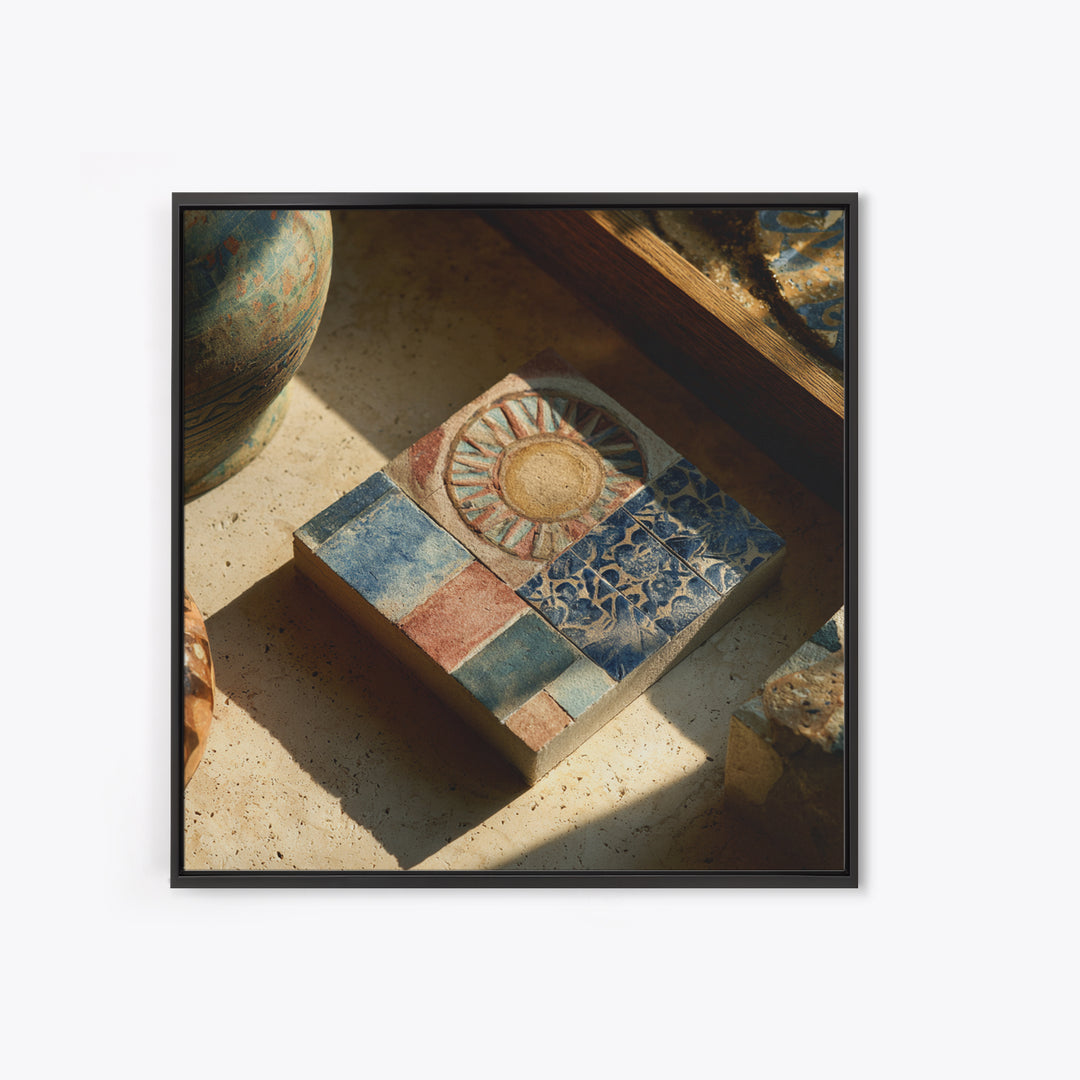 Mystic Hand Holding a Tiny Sun Canvas Print, Boho Art, Modern Decor, Living Room Decor, Oil Painting, Bohemian, Wall Decor, BOH-1x1-54