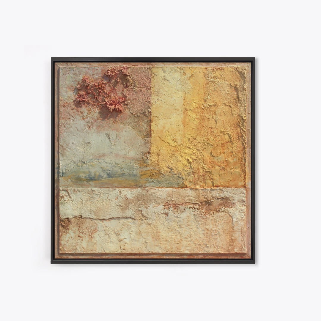 Earth Tone Mountain and River Abstraction Canvas Print, Boho Art, Modern Decor, Living Room Decor, Fine Art, Bohemian, BOH-1x1-59