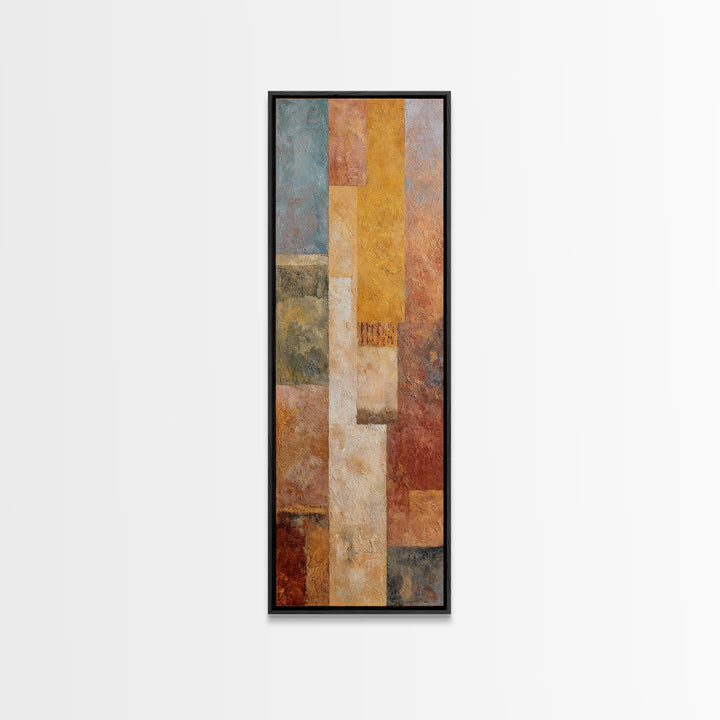 Desert Sun with Cactus and Warm Clay Canvas Print, Boho Art, Art Print, Living Room Decor, Oil Painting, Bohemian, BOH-1x3-13