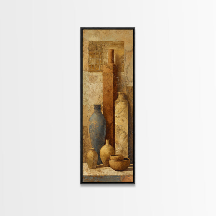 Wild Horse in Dusty Golden Light Canvas Print, Boho Art, Abstract Art, Living Room Decor, Bohemian 344, Set of Prints, BOH-1x3-44