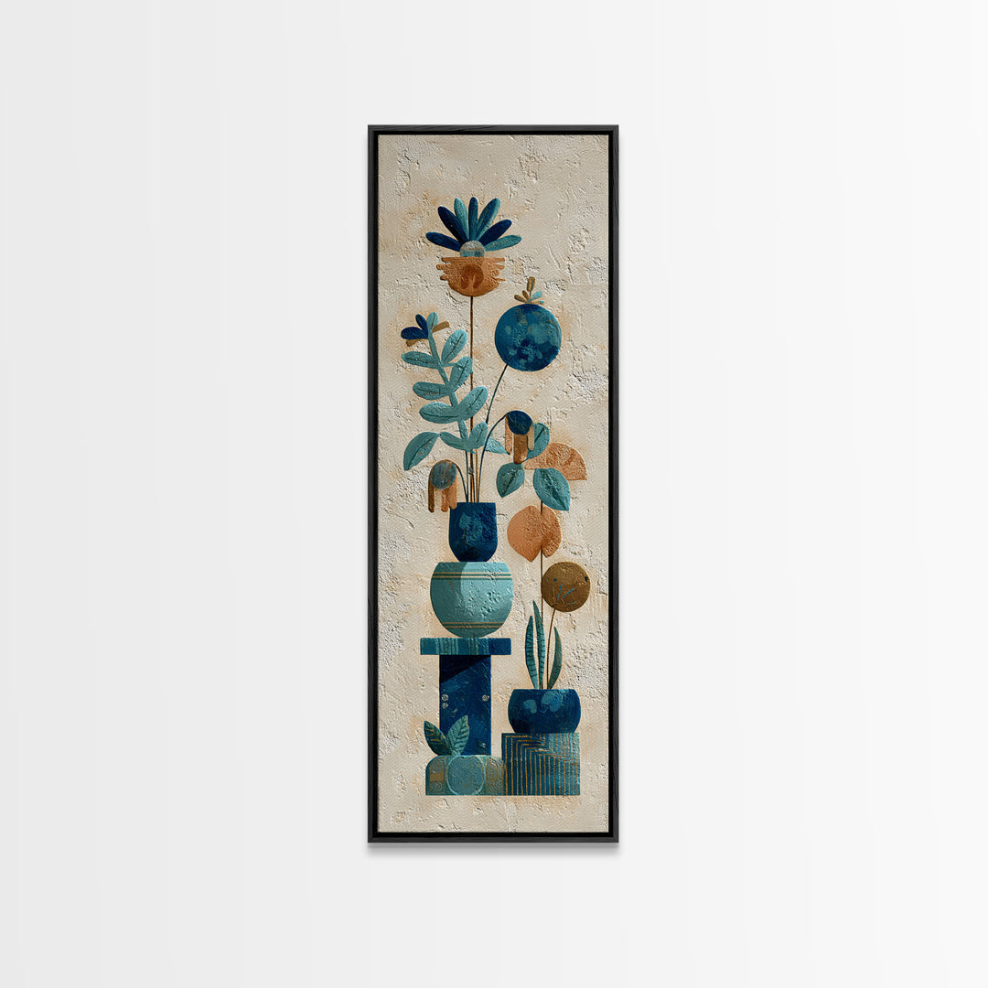 Minimal Black Line Figure Canvas Print, Boho Art, Canvas Art, Living Room Decor, Watercolor Art, Bohemian, Wall Art Set, BOH-1x3-48