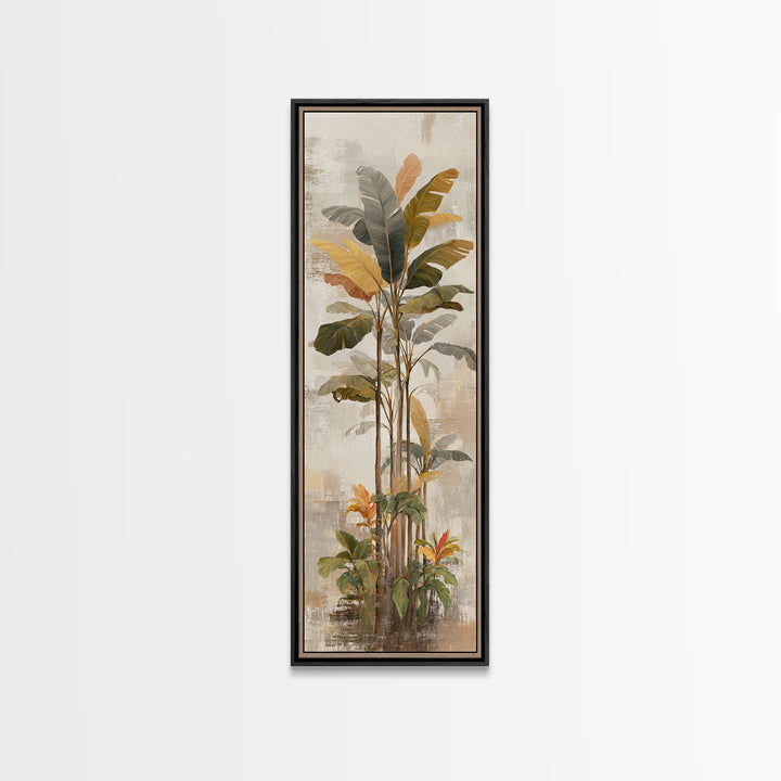 Terracotta Palm Leaves Canvas Print, Boho Art, Art Deco, Living Room Decor, Fine Art, Bohemian, Modern Wall Art, Boho Decor, BOH-1x3-65