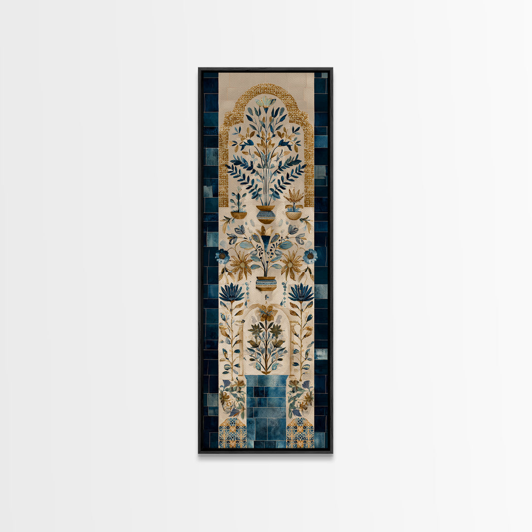 Hand Painted Moroccan Arch Canvas Print, Boho Art, Living Room Decor, Fine Art, Bohemian, Modern Decor, Fine Art Print, BOH-1x3-7