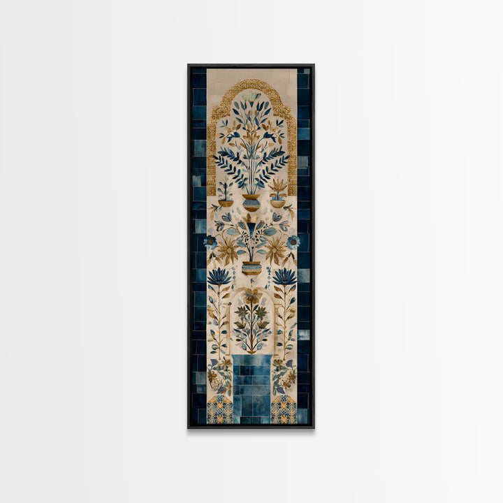 Hand Painted Moroccan Arch Canvas Print, Boho Art, Living Room Decor, Fine Art, Bohemian, Modern Decor, Fine Art Print, BOH-1x3-7