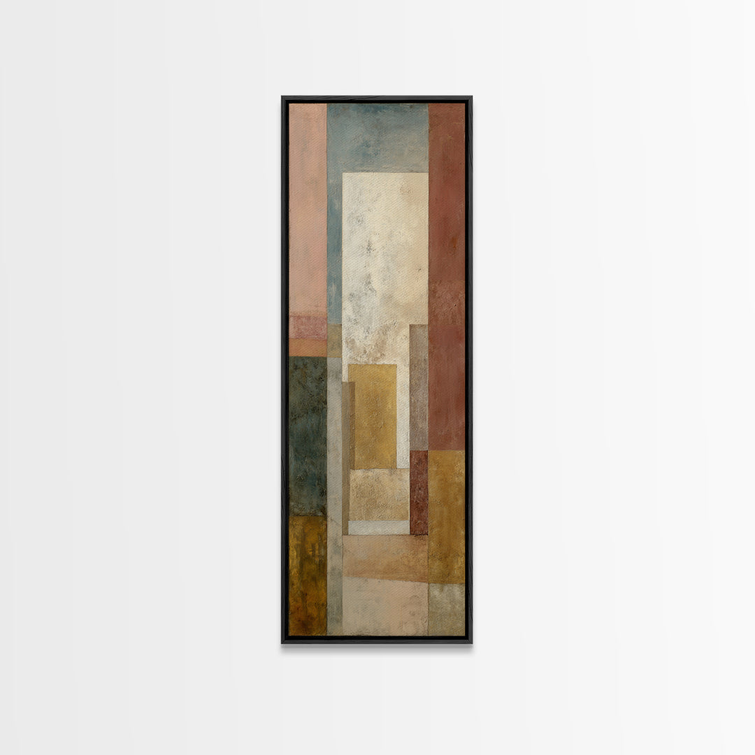 Sunrise over Rolling Dunes in Muted Peach Canvas Print, Boho Art, Wall Print, Living Room Decor, Bohemian, Minimalist Decor, BOH-1x3-81