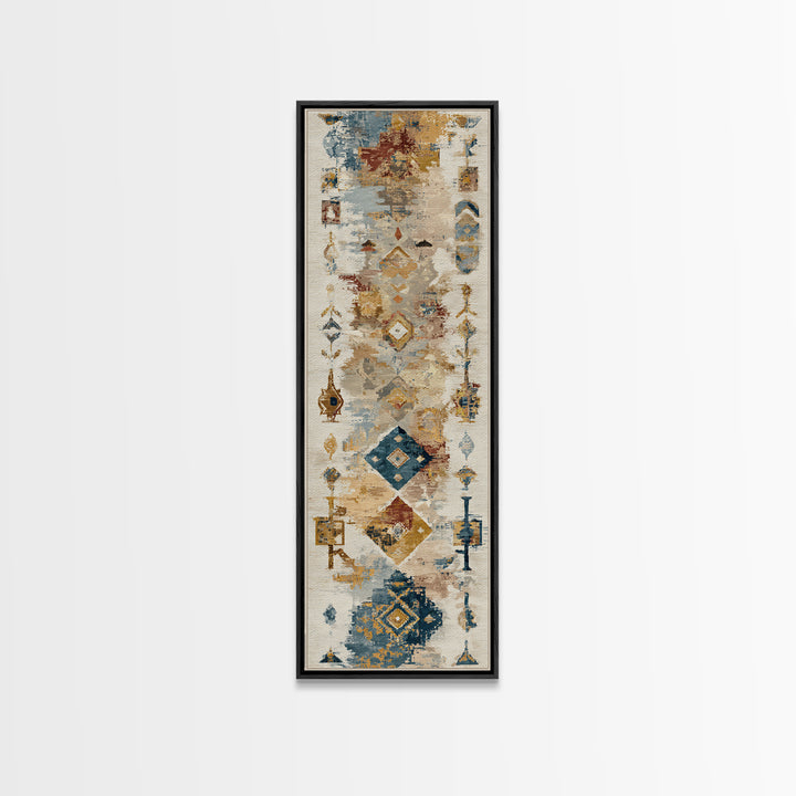 Tribal Neutral Pattern Canvas Print, Boho Art, Art, Living Room Decor, Fine Art, Bohemian, Wallart, Art Nouveau, Abstract Art, BOH-1x3-98