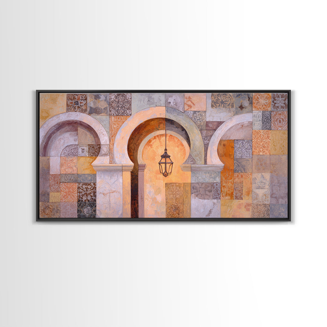 Neutral Rainbow Arches Canvas Print, Boho Art, Set of 3 Prints, Living Room Decor, Fine Art, Bohemian, Contemporary Art, BOH-2x1-71