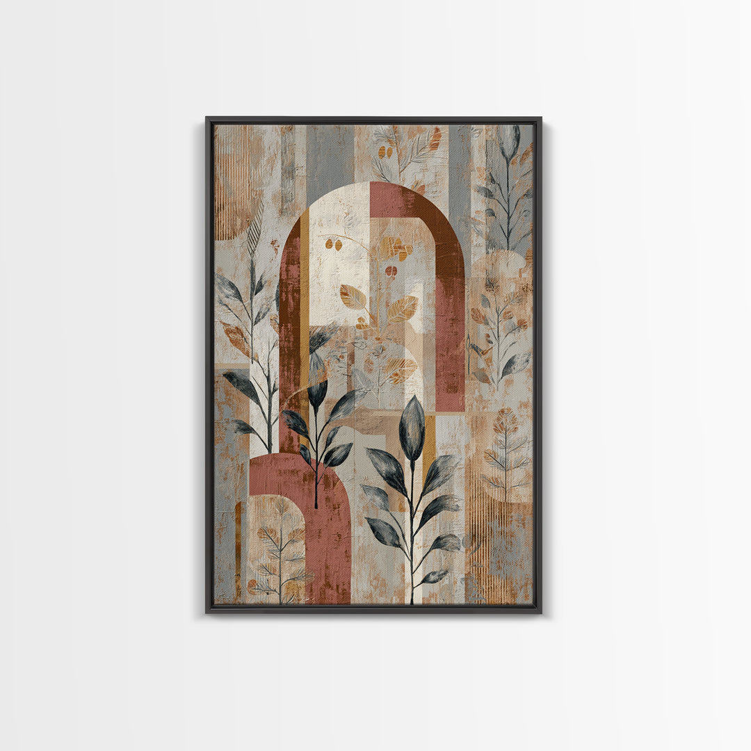 Neutral Rainbow Arches Canvas Print, Boho Art, Living Room Decor, Abstract Art, Bohemian, Modern Decor, Fine Art Print, BOH-2x3-35