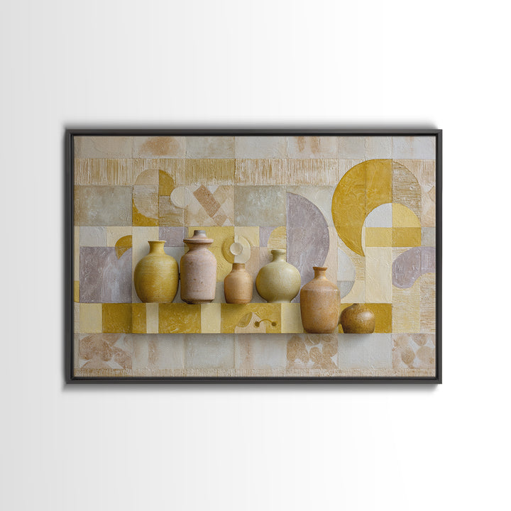 Sun and Moon Celestial Folk Motif Canvas Print, Boho Art, Wall Art Print, Living Room Decor, Fine Art, Bohemian, Luxury Decor, BOH-3x2-62