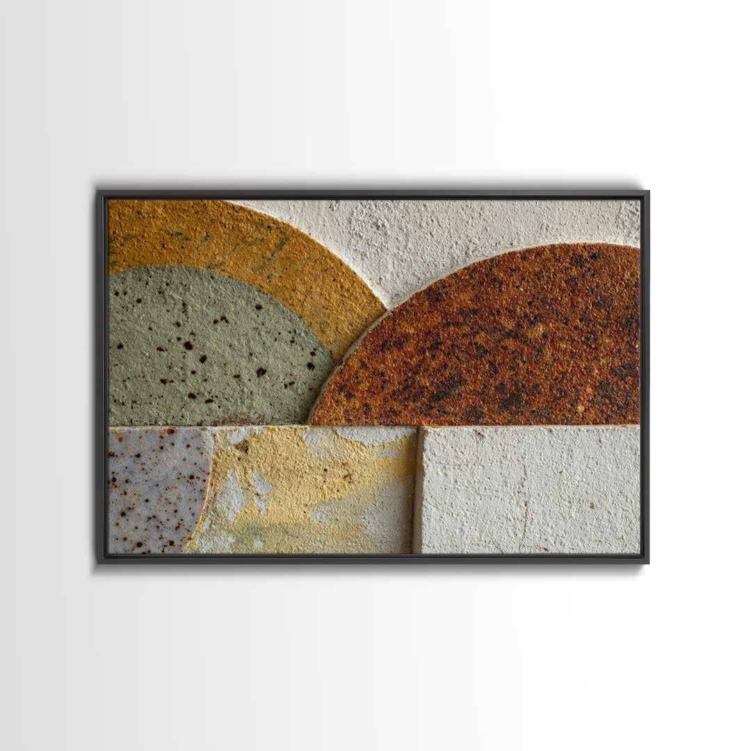 Abstract Clay Shapes Canvas Print, Boho Art, Printable Wall Art, Living Room Decor, Fine Art, Bohemian, Abstract Wall Art, BOH-3x2-68