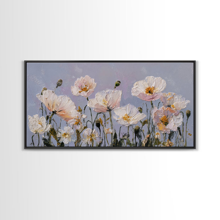 Poppy Field Botanical Study Canvas Print, Botanical Art, Home Gift, Living Room Decor, Fine Art, Botanic, Boho Wall Art, BOT-2x1-61