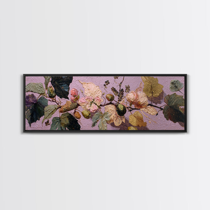 Autumn Leaves Specimen Collection Canvas Print, Botanical Art, Gallery Decor, Living Room Decor, Fine Art, Botanic, Wall Art, BOT-3x1-36