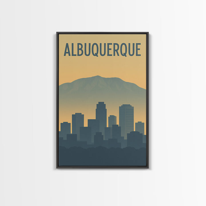 Albuquerque Travel Poster, Canvas Print, Mid Century Travel Art, Albuquerque Poster Print, Fine Art Print, Home Office Decor, Design 2