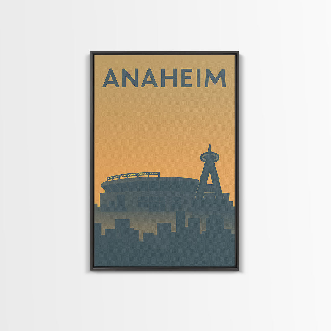 Anaheim California Travel Poster, Canvas Print, City Poster Art, Anaheim Art Print, Gift For Travelers, City Illustration, Travel Art Print