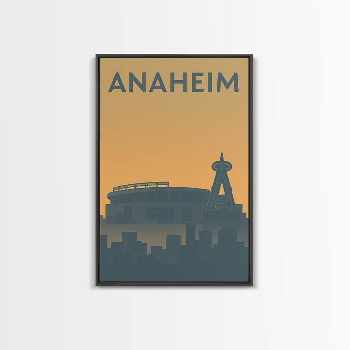 Anaheim California Travel Poster, Canvas Print, City Poster Art, Anaheim Art Print, Gift For Travelers, City Illustration, Travel Art Print