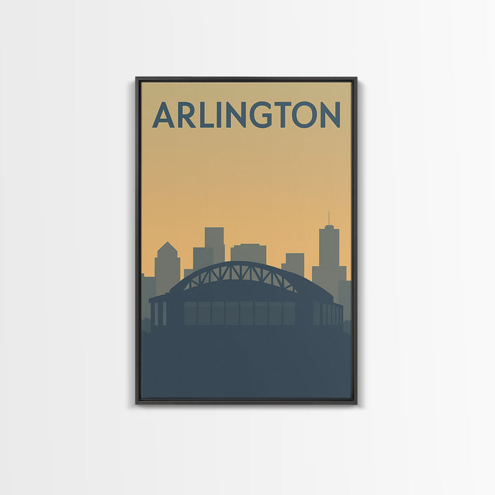 Arlington Travel Poster, Canvas Print, Mid Century Travel Art, Arlington City Art, Gift For Travelers, Eclectic Wall Decor, Travel Posters