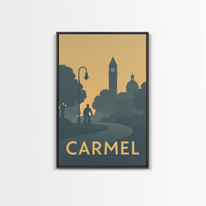 Carmel Travel Poster, Framed Canvas Print, Mid Century Travel Art, Carmel City Art, Travel Poster Art, Vintage Travel Print, Art Print