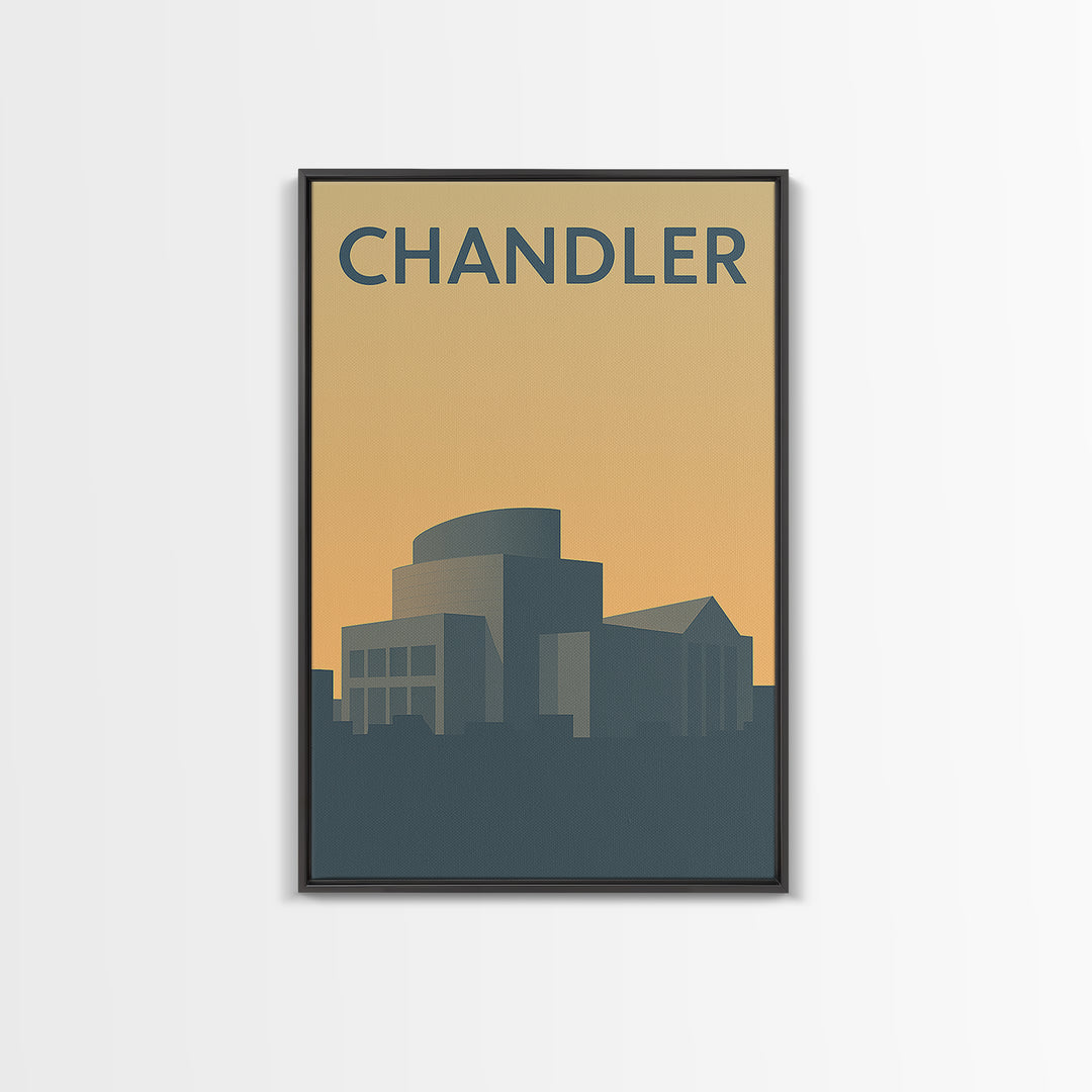 Chandler Arizona Travel Poster, Canvas Print, Retro Wall Art, Chandler City Art, Retro Travel Print, City Travel Prints, City Art Print