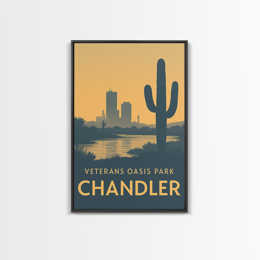 Chandler Travel Poster, Framed Canvas Print, Vintage City Poster Art, Chandler Wall Art, Travel Poster Set, Fine Art Print, Poster Print