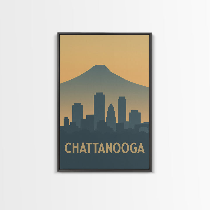 Chattanooga Tennessee Travel Poster, Canvas Print, City Poster Art, Chattanooga Art Print, Fine Art Print, Gift For Travelers, Poster Print
