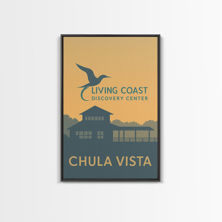 Chula Vista Travel Poster, Framed Canvas Print, Minimalist Retro Wall Art, Chula Vista Art Print, Living Room Wall Art, Gift For Travelers