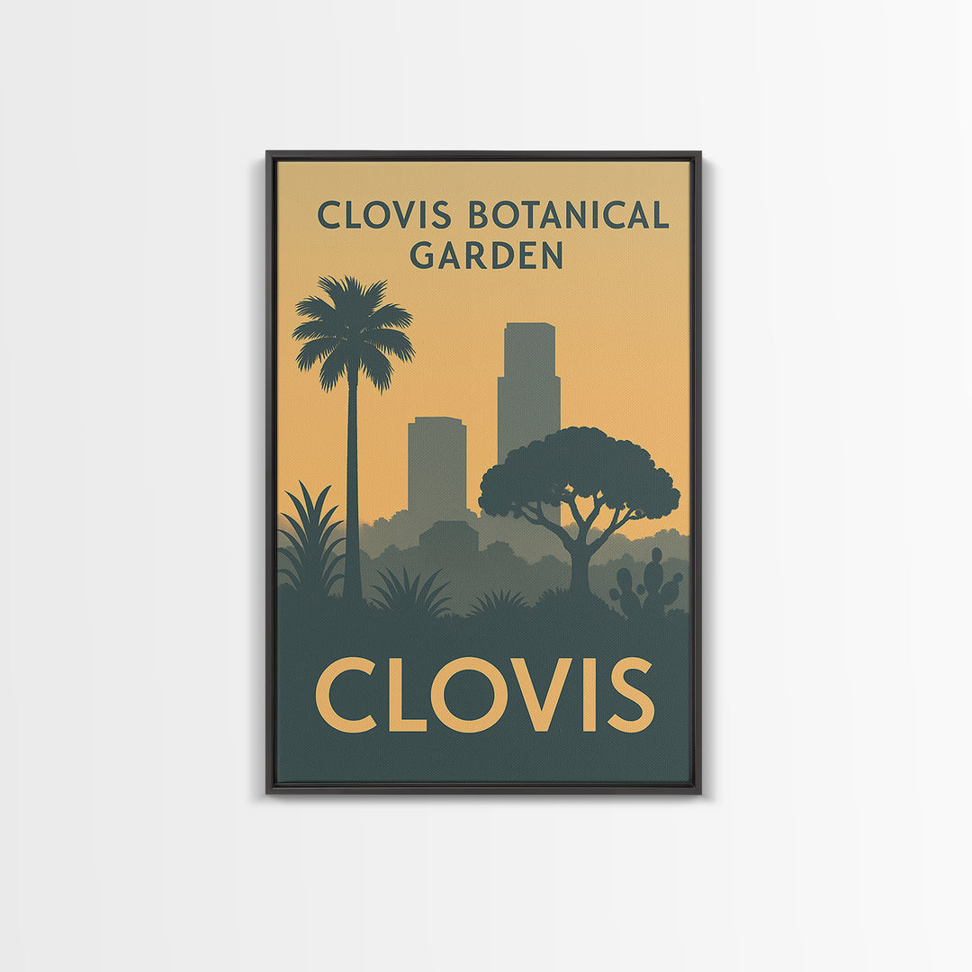 Clovis Travel Poster, Canvas Print, Minimalist Retro Wall Art, Clovis Travel Art, Fine Art Print, Eclectic Wall Decor, Wanderlust Decor