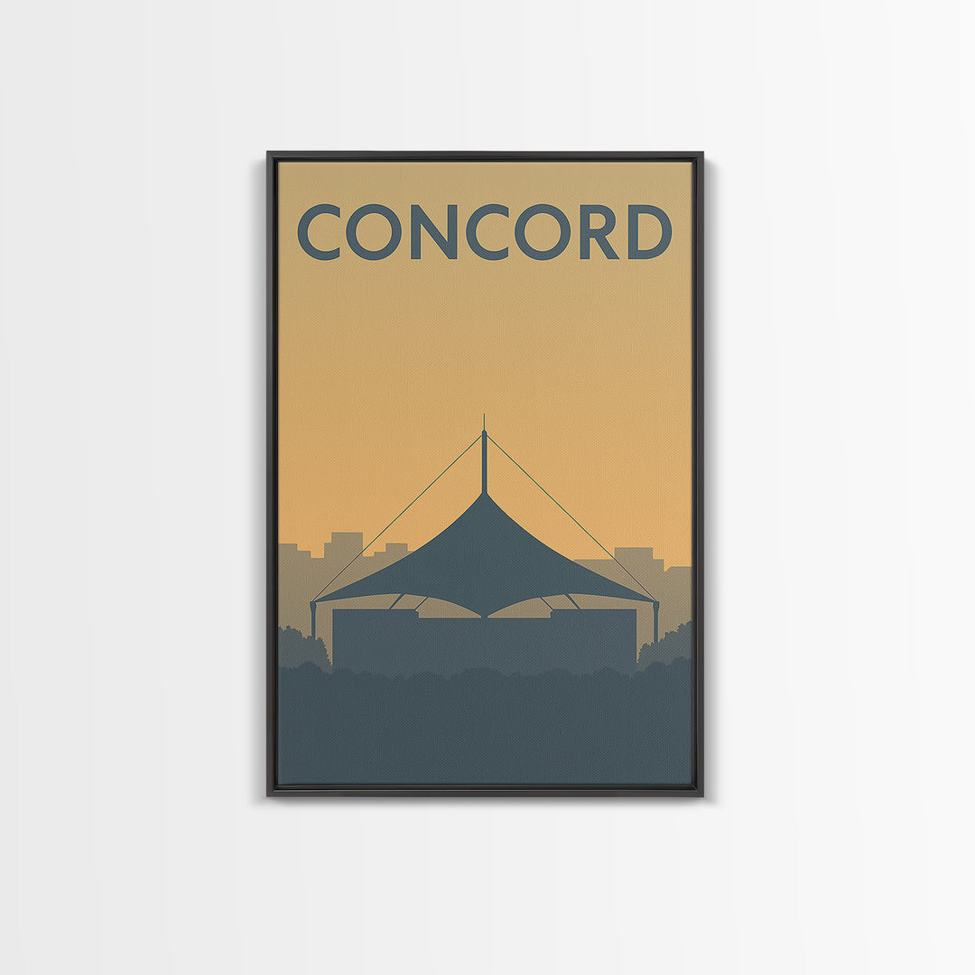 Concord California Travel Poster, Canvas Print, Mid Century Travel Art, Concord Art Print, Travel Poster Set, Wall Decor, City Travel Prints