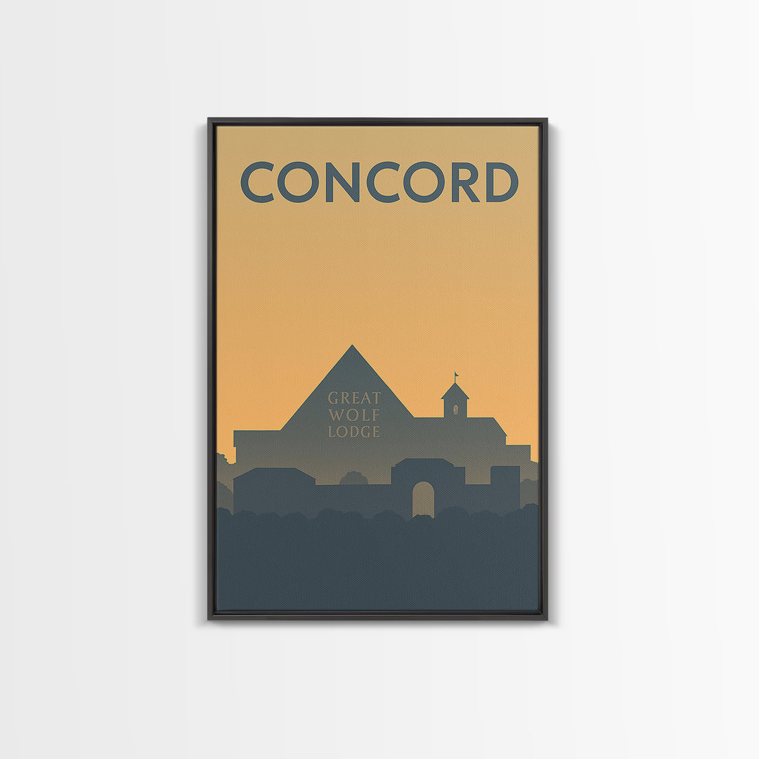 Concord Travel Poster, Canvas Print, Mid Century Travel Art, Concord Poster Print, Mid Century Wall Art, Modern Wall Decor, Poster Art