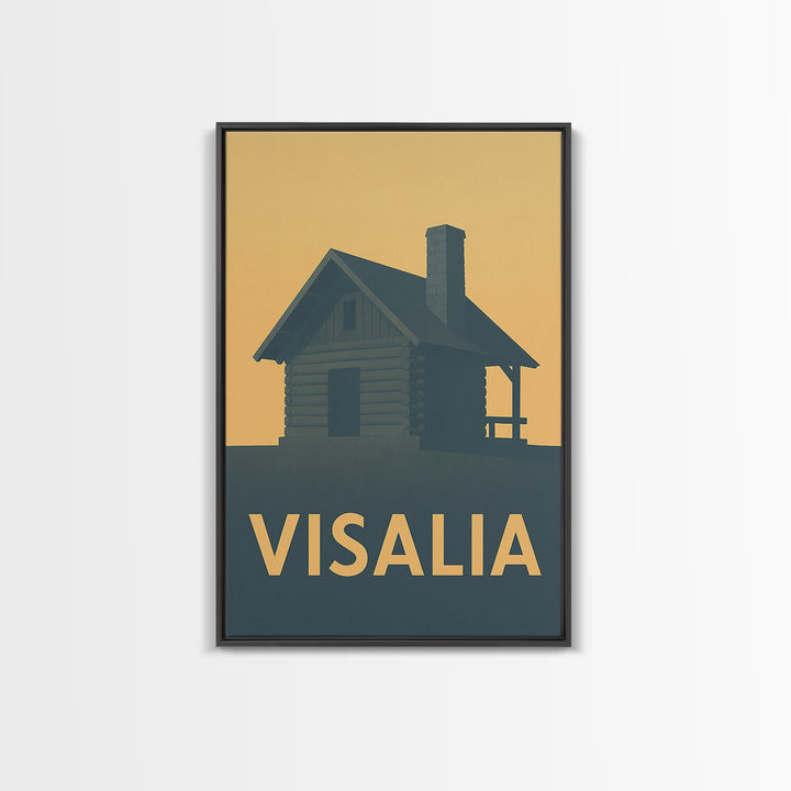 Visalia Travel Poster, Canvas Print, Sunset Skyline Wall Art, Visalia Wall Art, Travel Wall Art, City Travel Prints, Watercolor Skyline Art