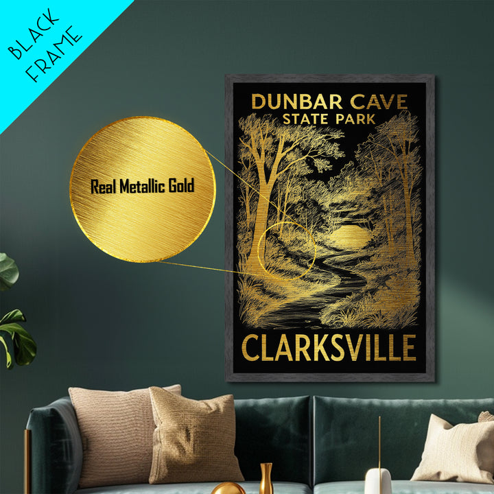 Clarksville Tennessee art, Metallic Gold Art, Modern House Art, Metal Art, Wood Framed Art, Graduation Travel Gift, Travel Gift