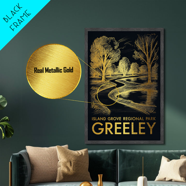 Greeley Colorado art, Metallic Gold Art, Travel Art Prints, Metal Art, Wood Framed Art, Adventure Lover Gift