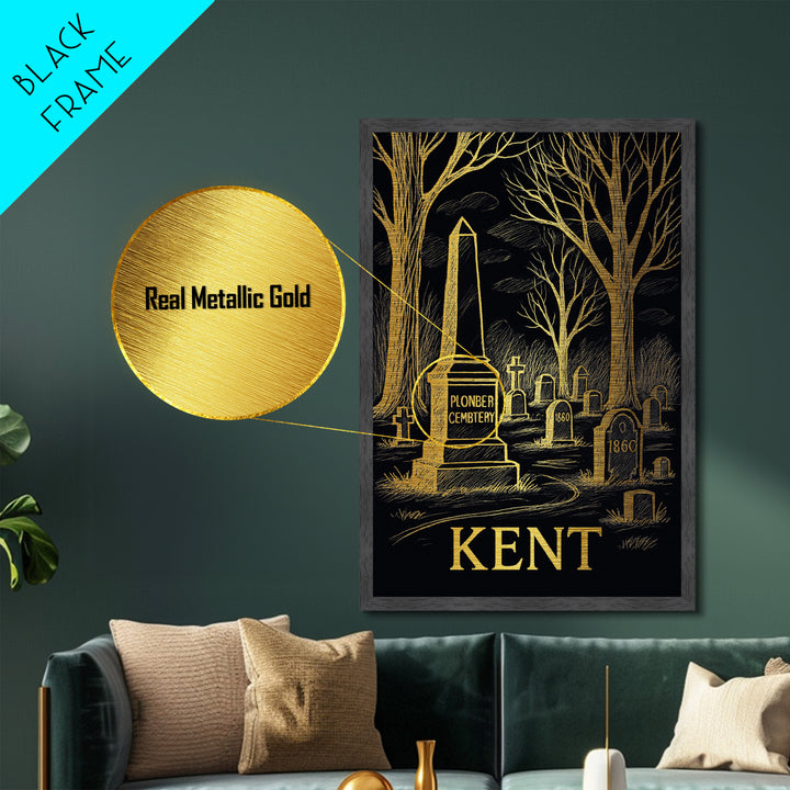Kent Washington art, Metallic Gold Art, Modern House Art, Metal Art, Wood Framed Art, Graduation Travel Gift, Travel Gift