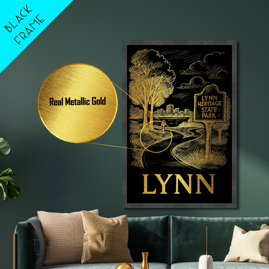 Macon Georgia travel, Metallic Gold Print, Housewarming Gift, Metal Art, Wood Framed Art, Newlywed Travel Gift